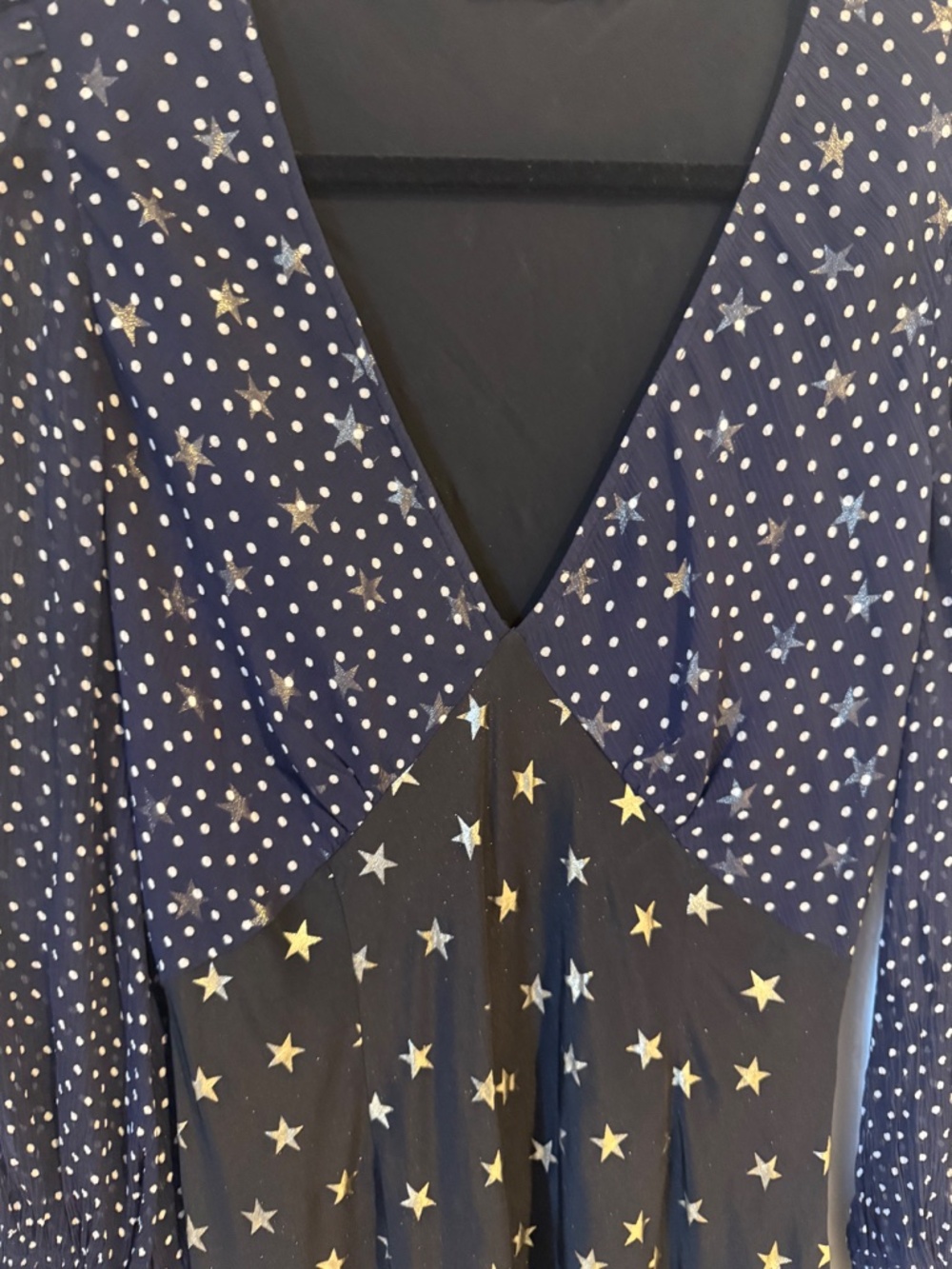 RIXO Erin Star Printed Silk-Chiffon Midi Dress - Picture 4 of 9